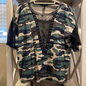 Lace Camouflage Top